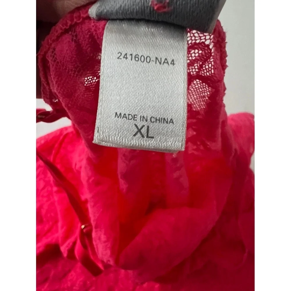 Victoria's Secret Lace Chemise Dress Women XL Pink‎ Floral Adjustable Straps